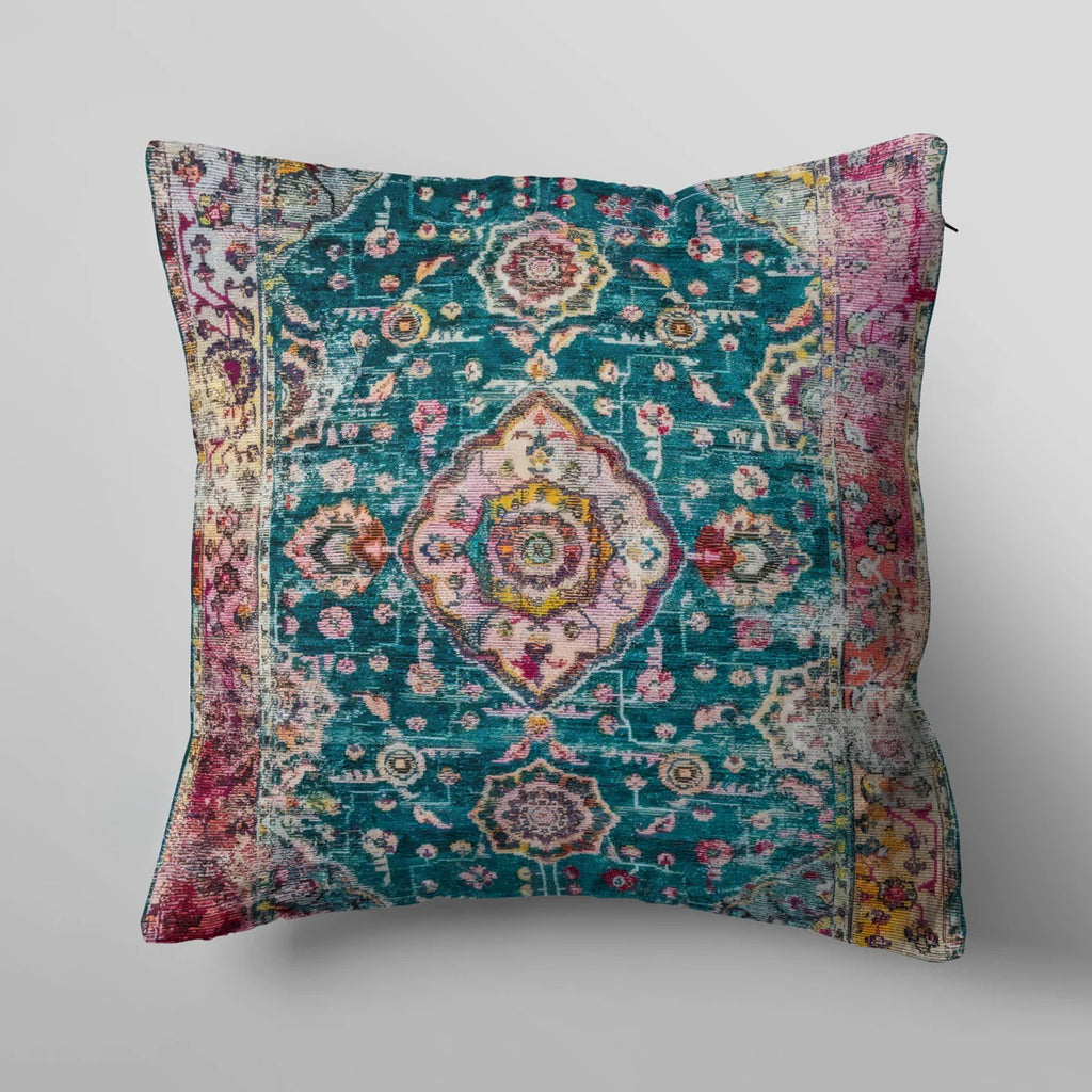 Teal & Pink Cushion Cover