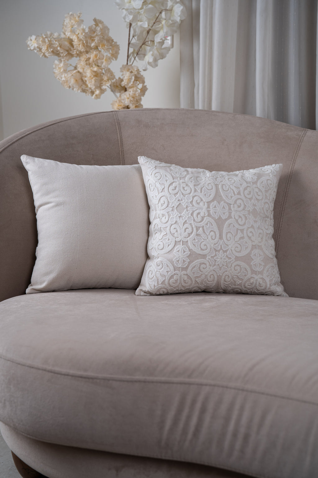 White Royal Cushion Cover