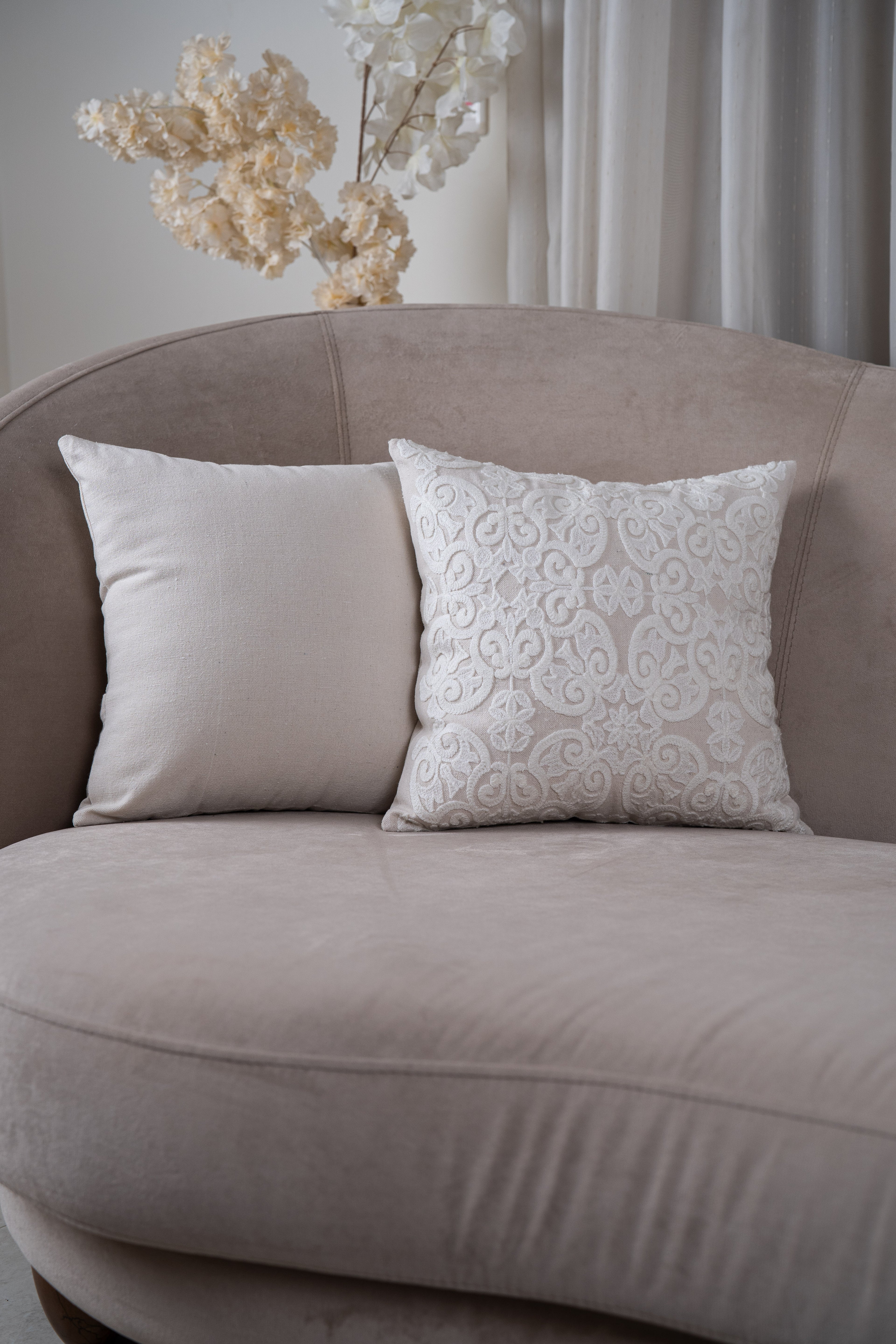 White Royal Cushion Cover