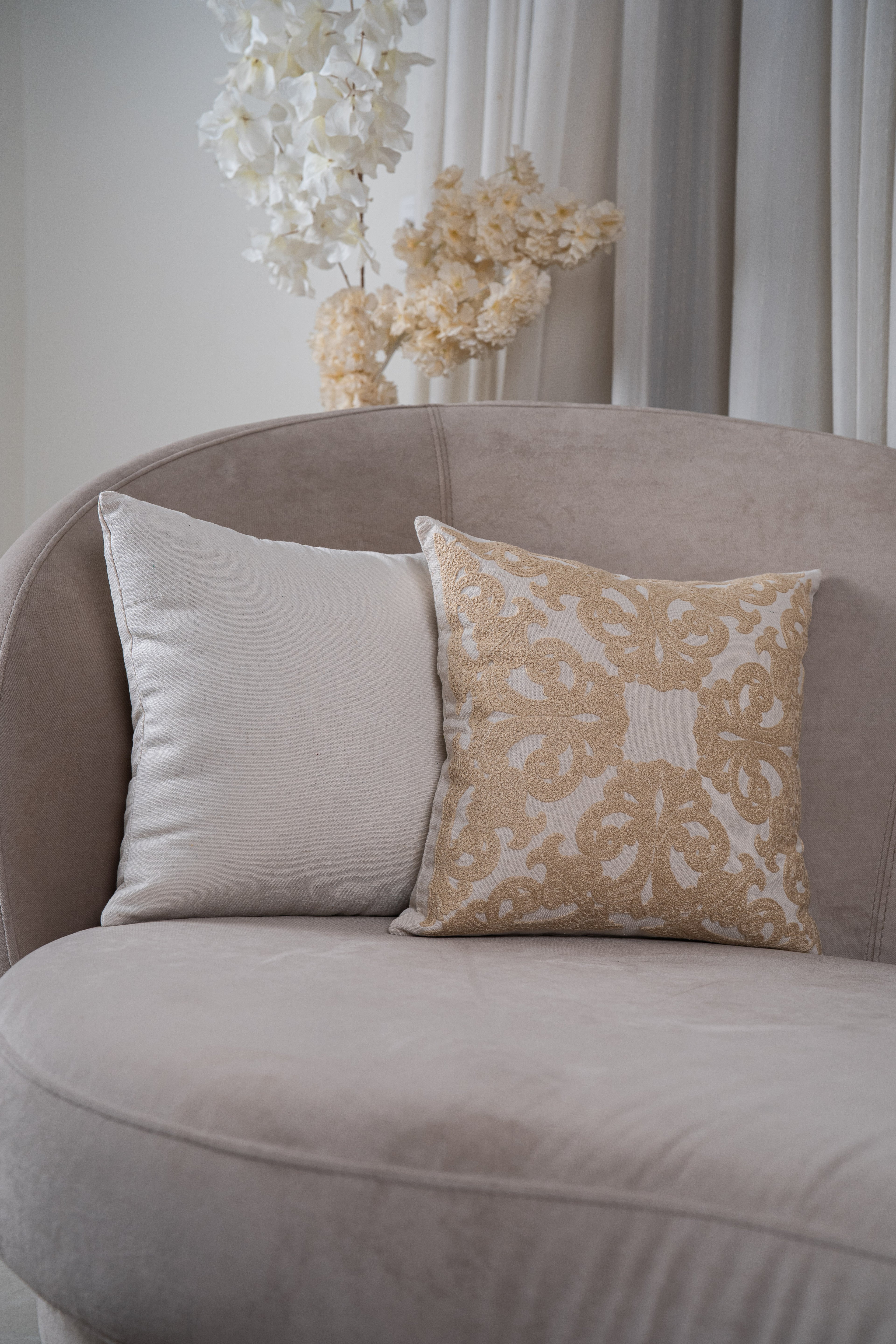 Beige Royal Cushion Cover