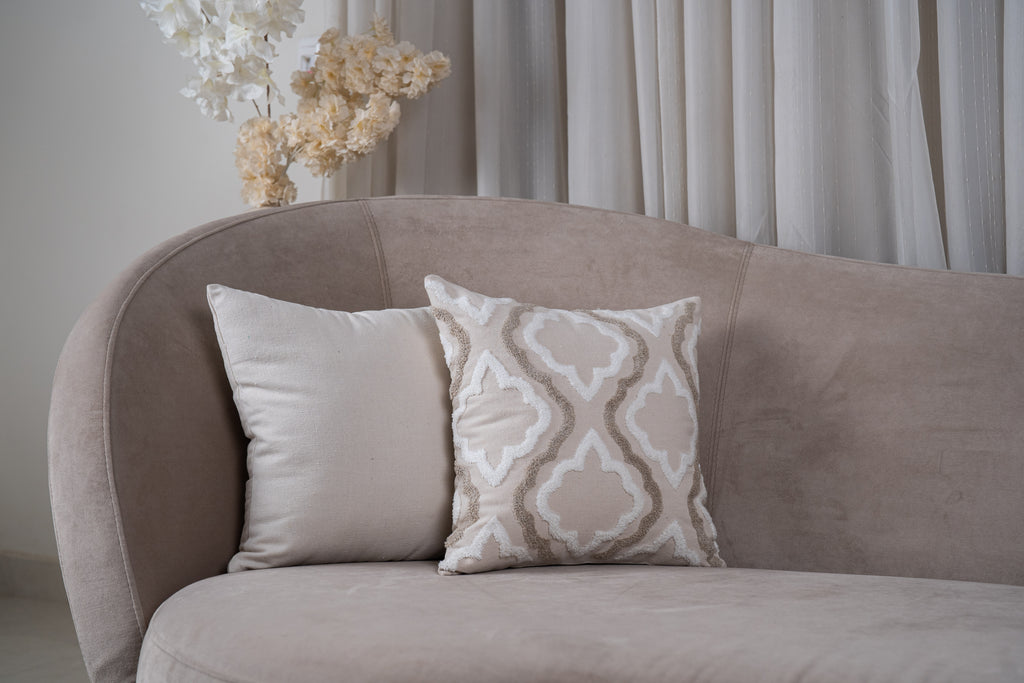 Beige Star Cushion Cover