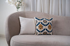 Navy Arabesque Cushion Cover