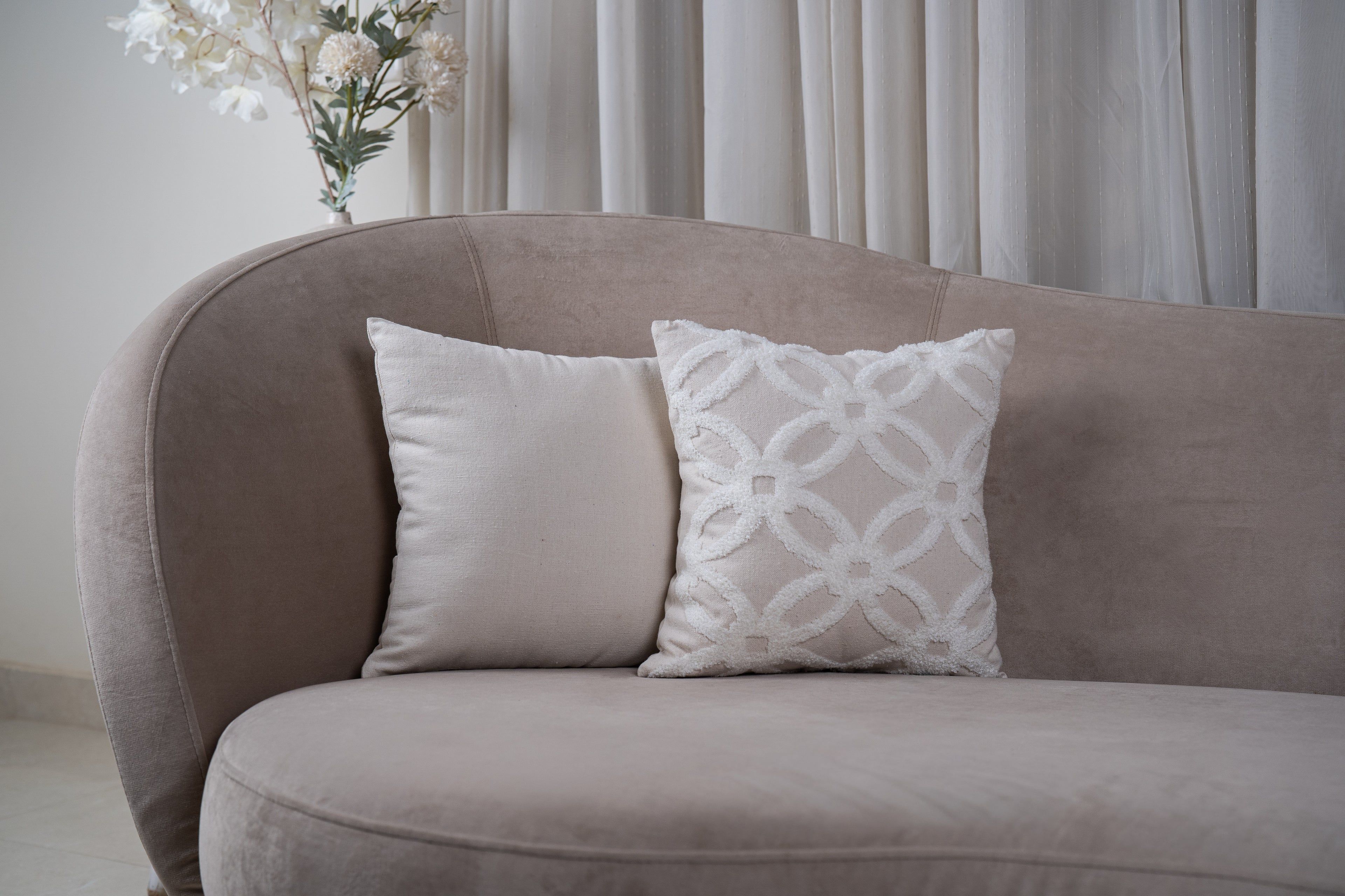 White XO Cushion Cover