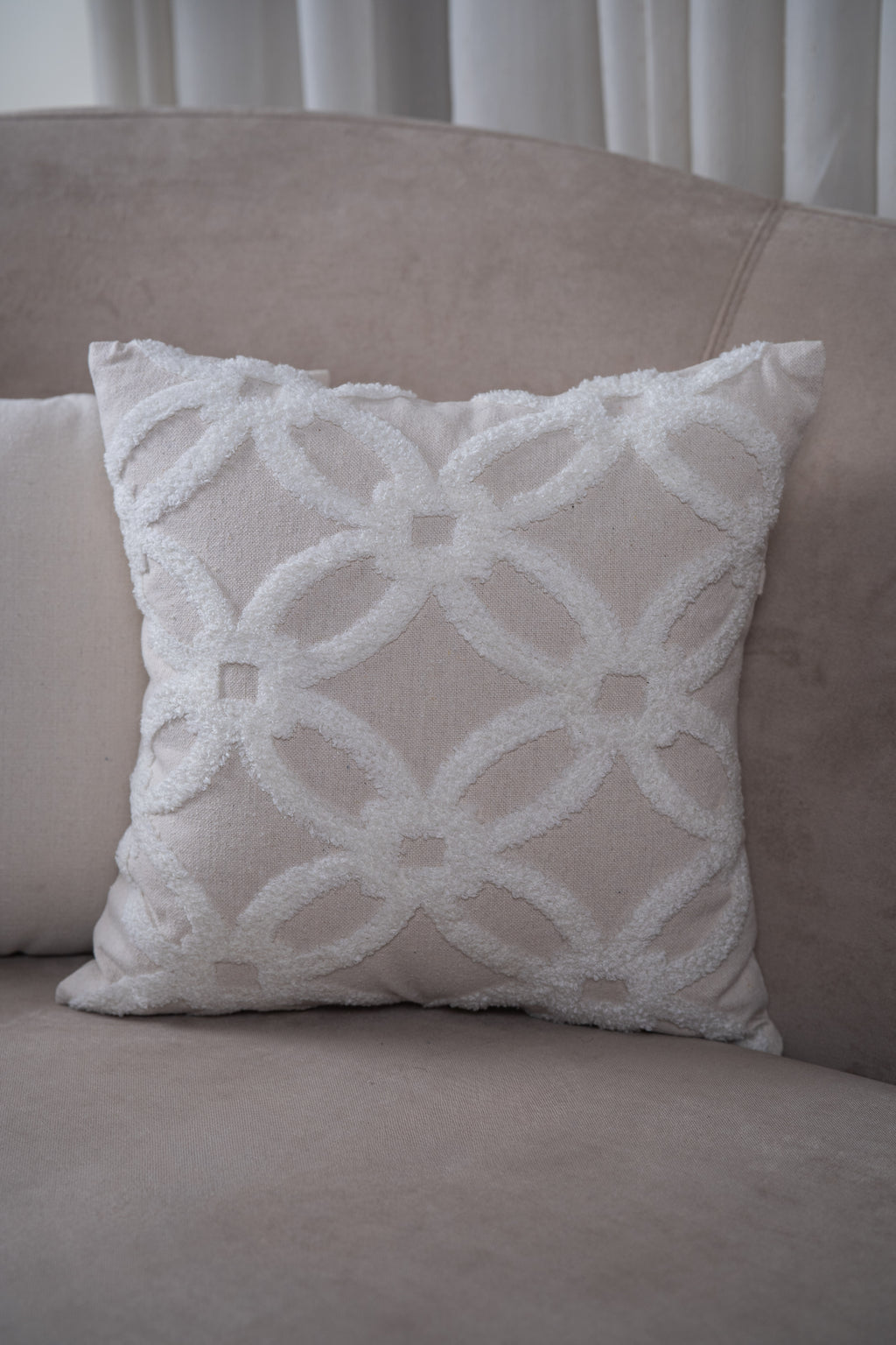 White XO Cushion Cover