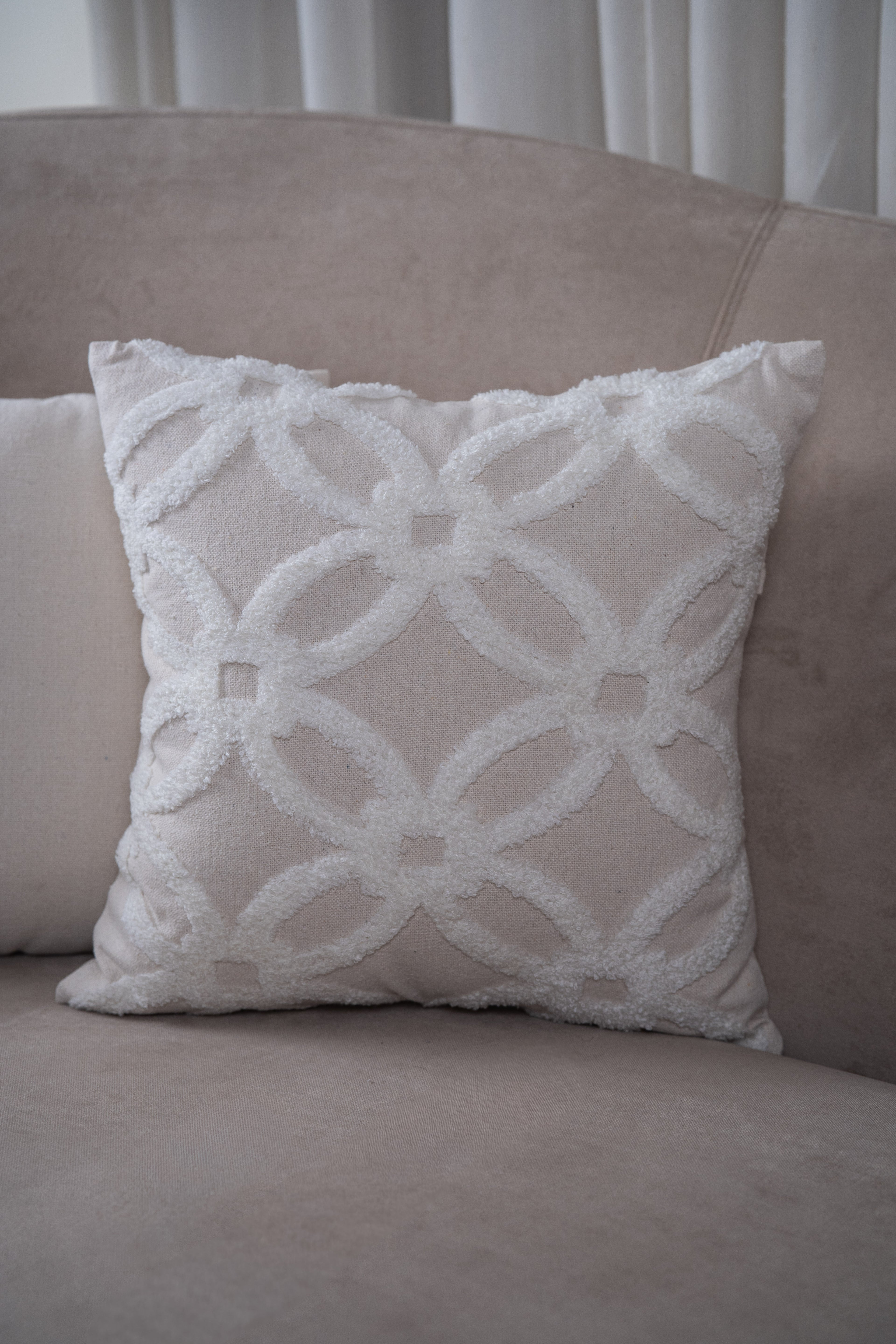 White XO Cushion Cover