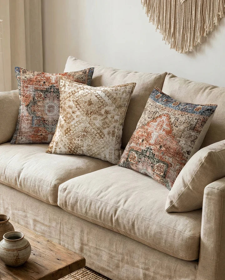 Multi Color Vintage Kilim Cushion Cover Set -3 Pieces