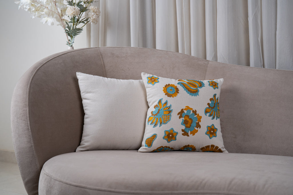 Yellow Pharaonic Cushion Cover
