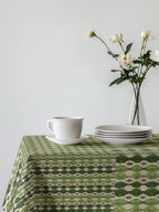 Geometric Green Pattern Tablecloth