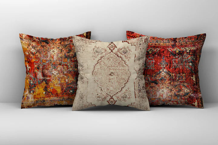 Oriental Rug Design Cushion Cover Set -3 Pieces