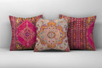 Hot Pink Azar Bohemian Pillow  Cushion Cover Set 3- Pieces