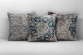 Blue Vintage Carpet Pattern Cushion Cover Set -3 Pieces