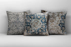 Blue Vintage Carpet Pattern Cushion Cover Set -3 Pieces