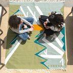 Palm Trees  Wool Kilim Rug