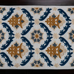 Navy Arabesque Table Runner