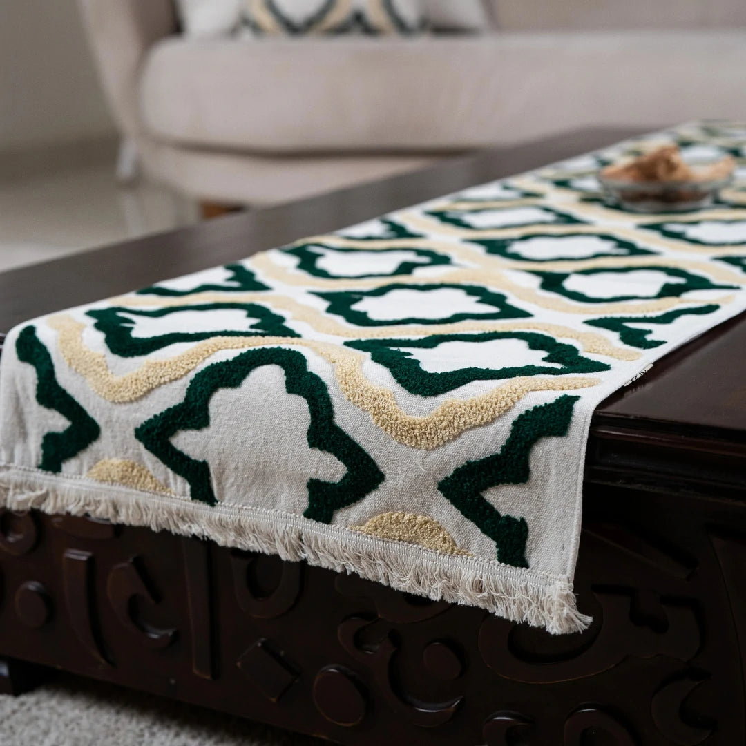 Olive Star Table Runner