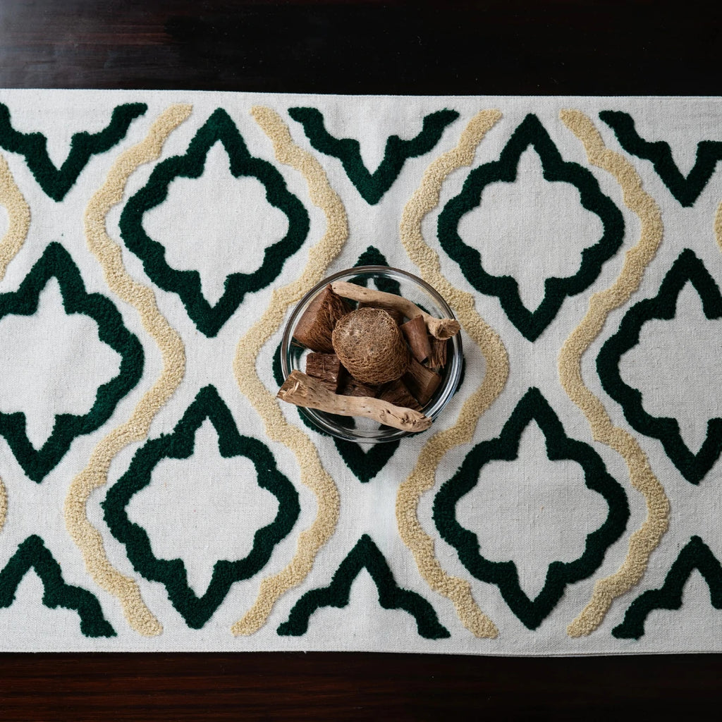 Olive Star Table Runner