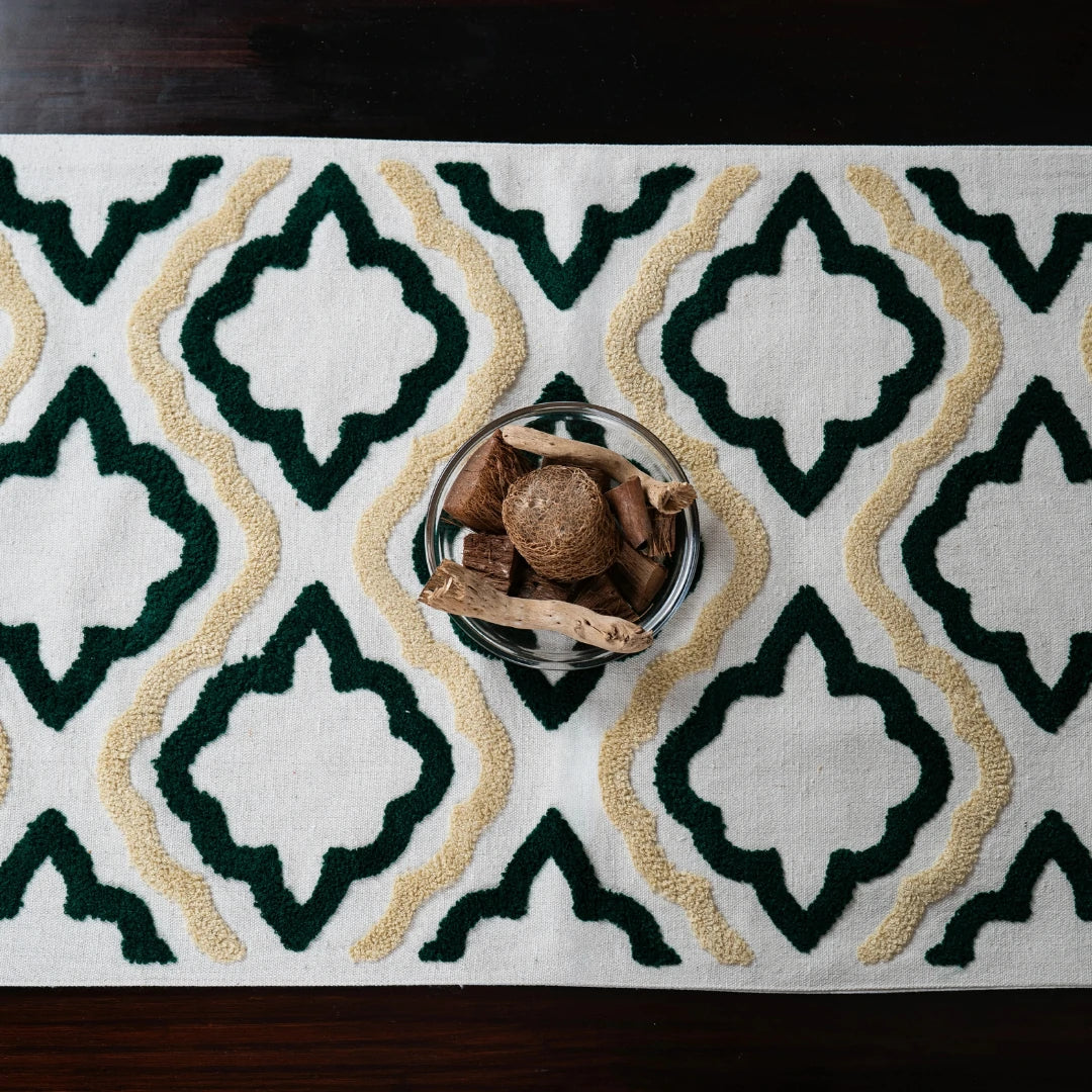 Olive Star Table Runner