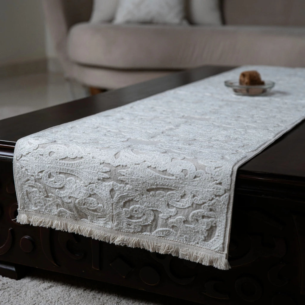 White Royal Table Runner
