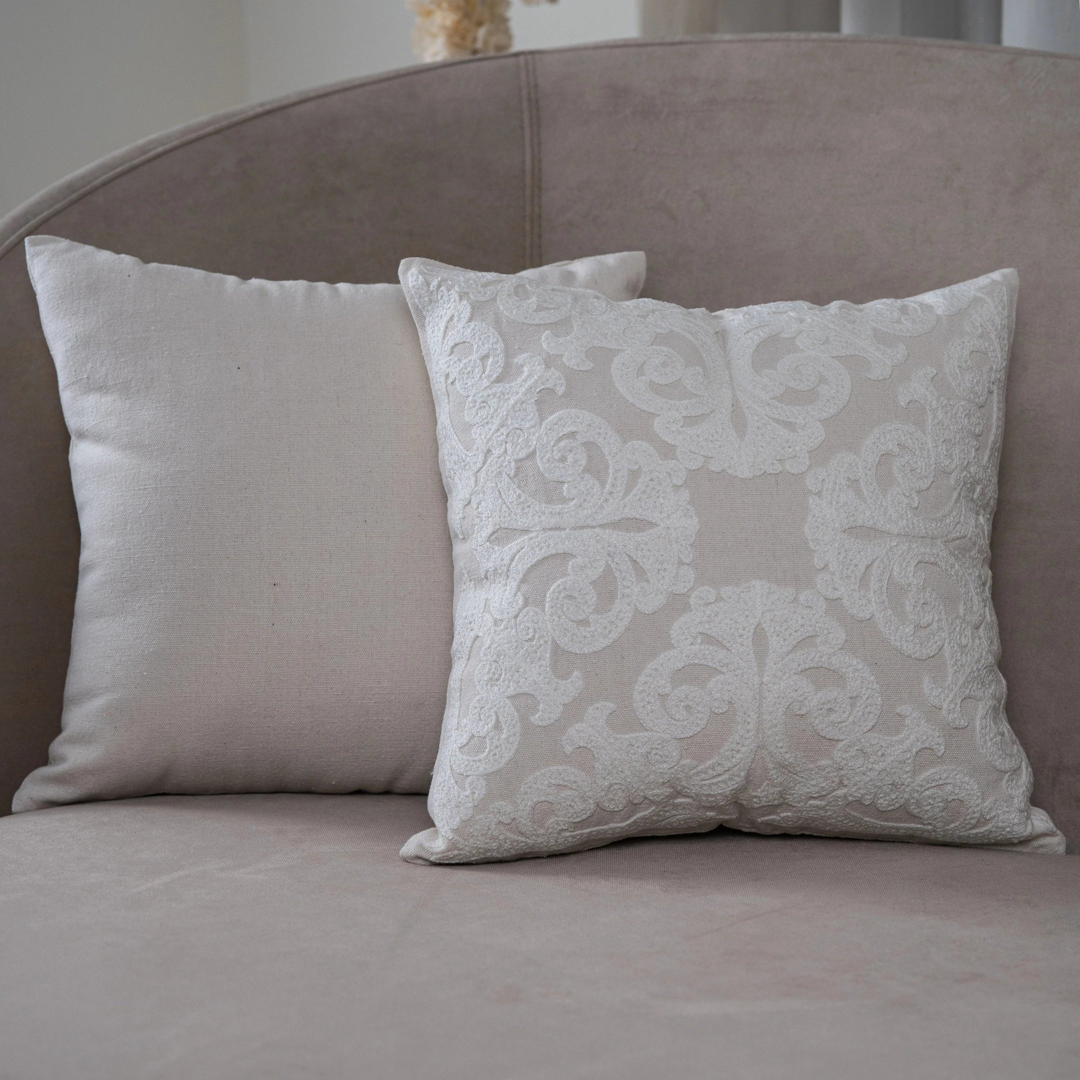 White Royal Cushion Cover