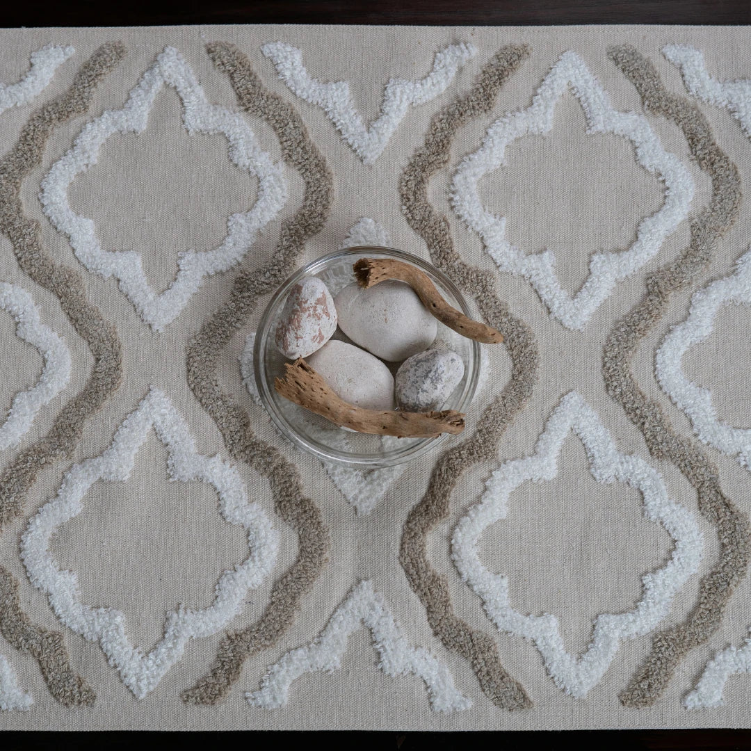 Beige Star Table Runner