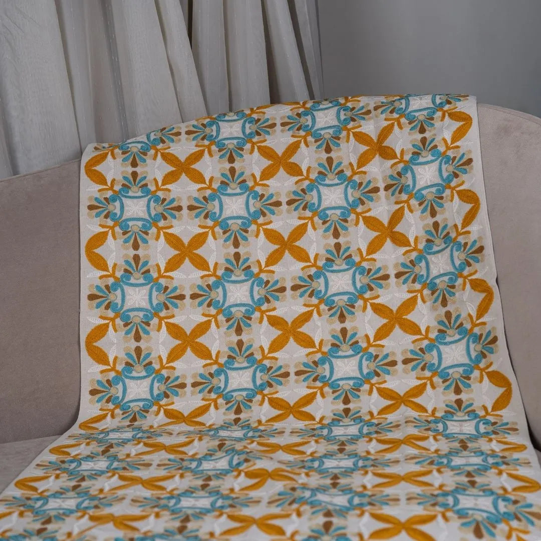 Yellow Mint Sofa Throw