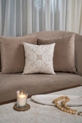 White Arabesque Cushion Cover
