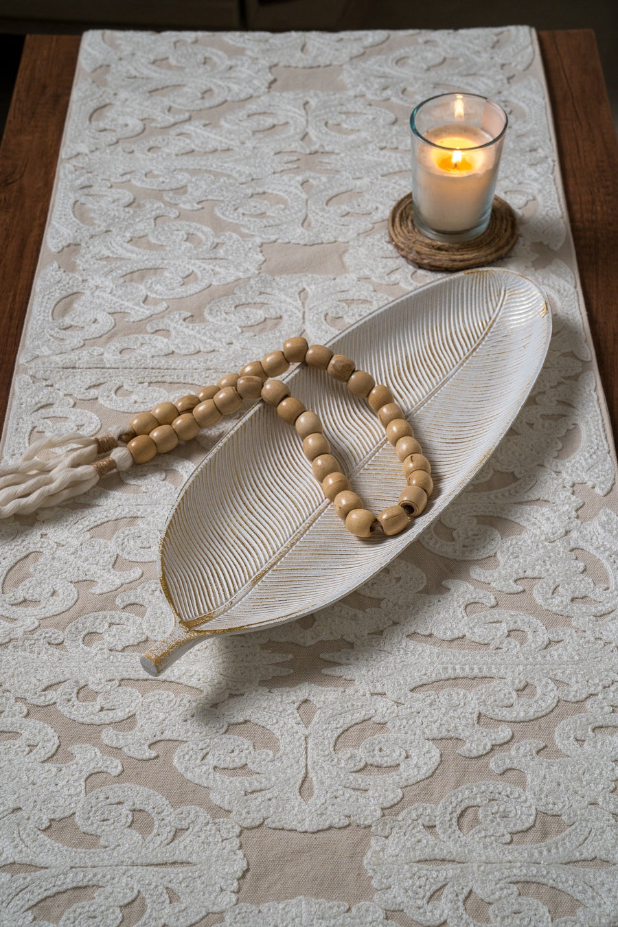 White Royal Table Runner
