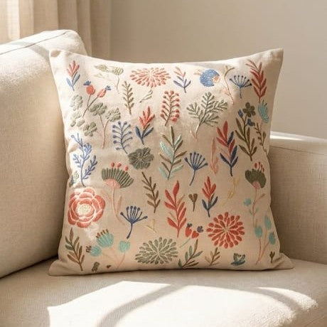 Pastel Flowers Table Runner & Cushion Set