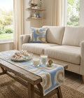 Blue Wave Set of Table Runner & 2 Cushion Covers