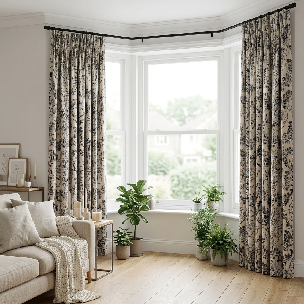 Vintage Floral Damask Curtains