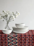 Red And Navy Blue Diamond Print Tablecloth