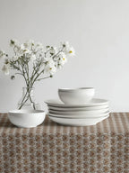 Brown Print Tablecloth