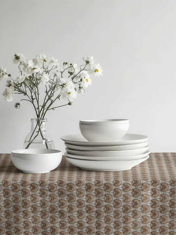 Brown Print Tablecloth