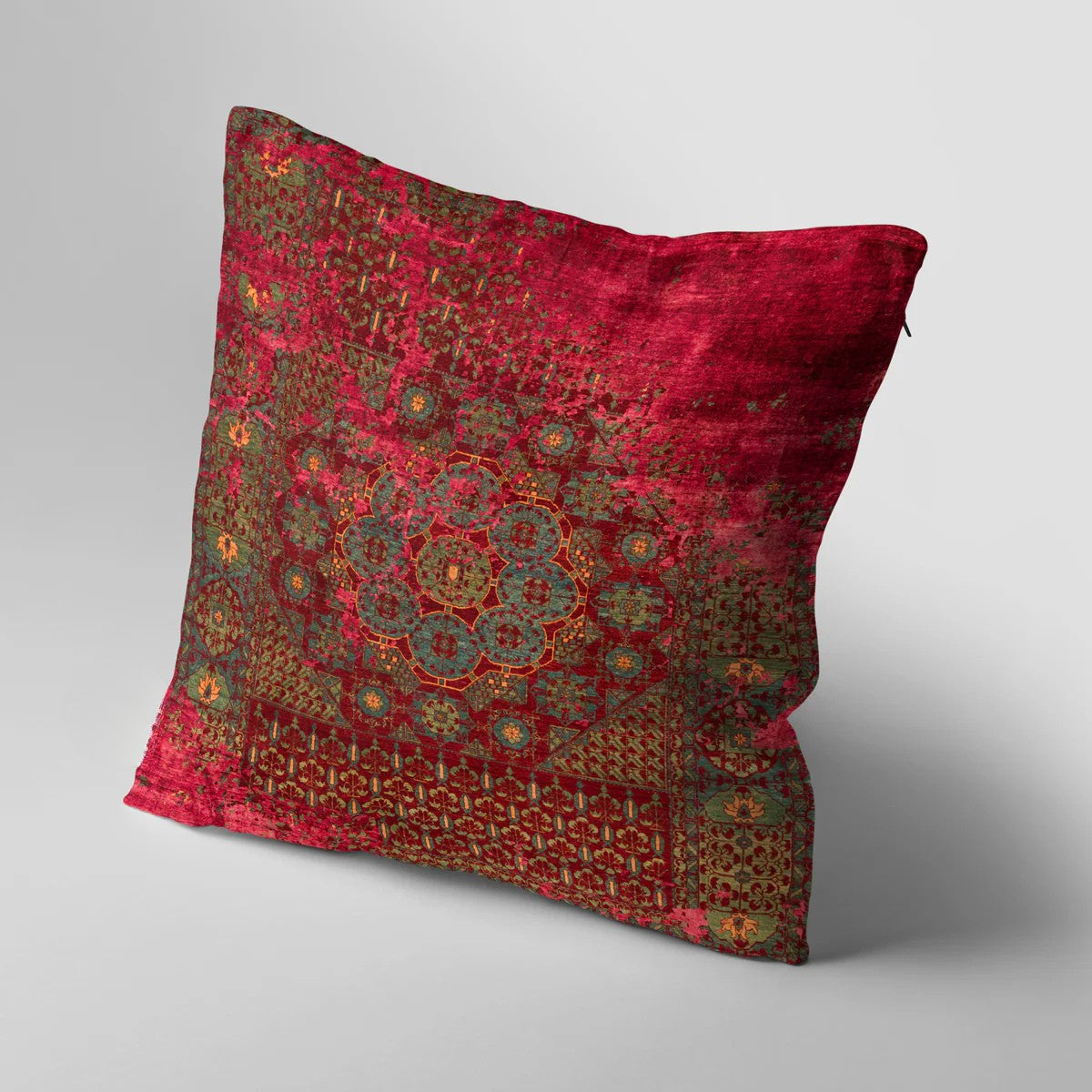 Luxury Vintage Red Cushion Cover