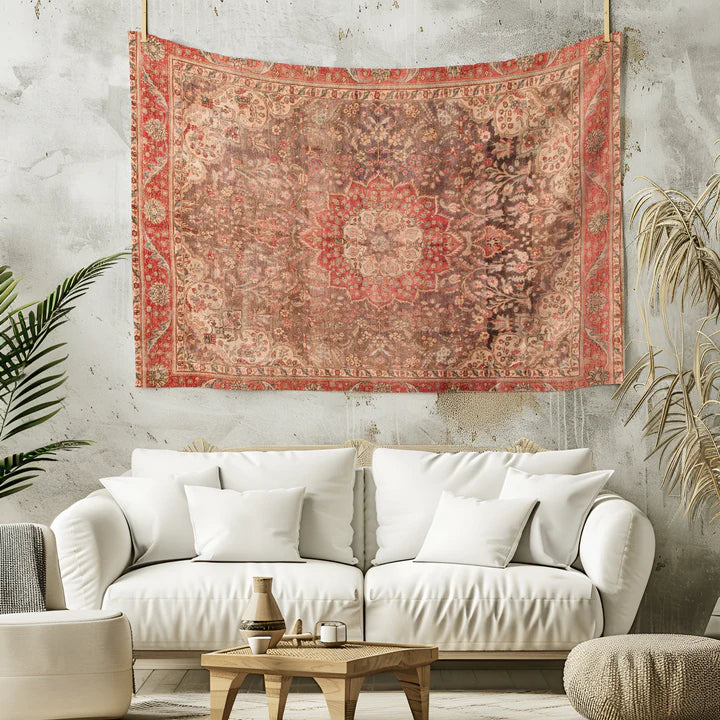 Vintage Destressed Wall Tapestry