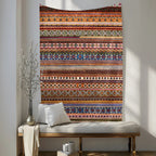 Bohemian Stripped Multi Color Wall Tapestry