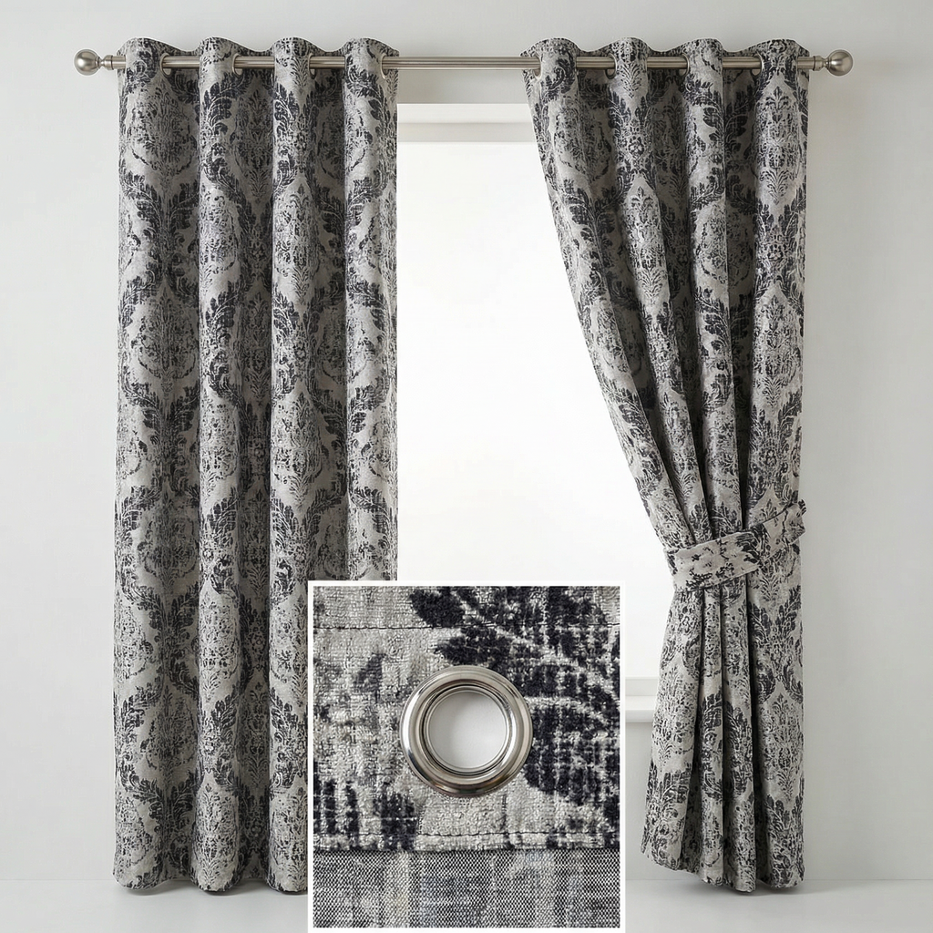 Vintage Floral Damask Curtains
