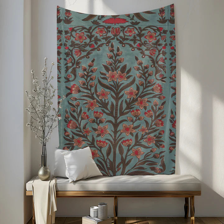 Vintage Floral Wall Tapestry