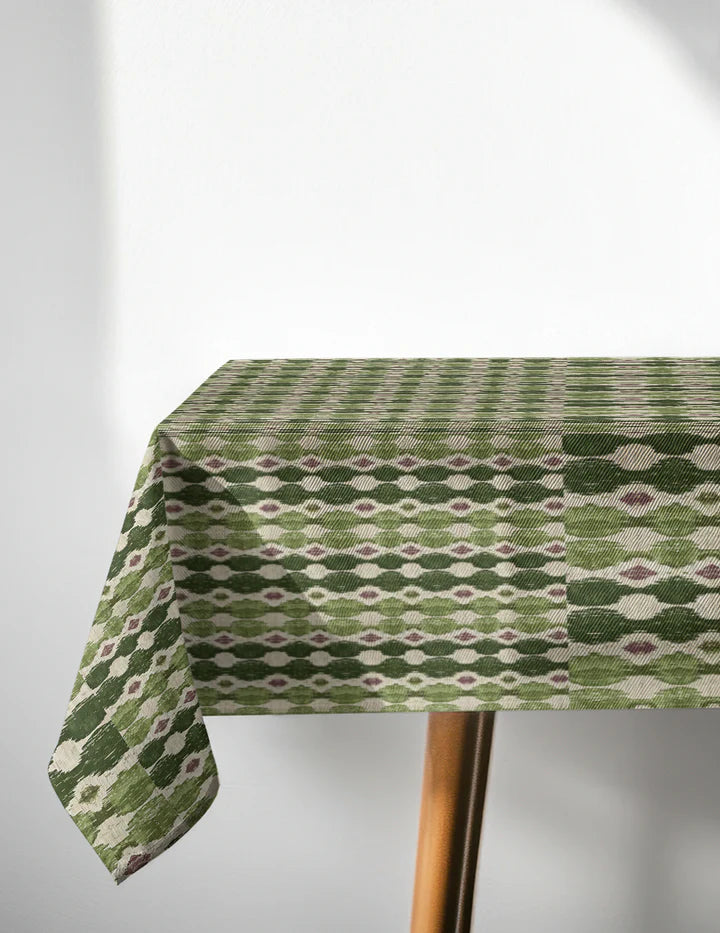 Geometric Green Pattern Tablecloth