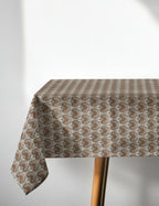 Brown Print Tablecloth