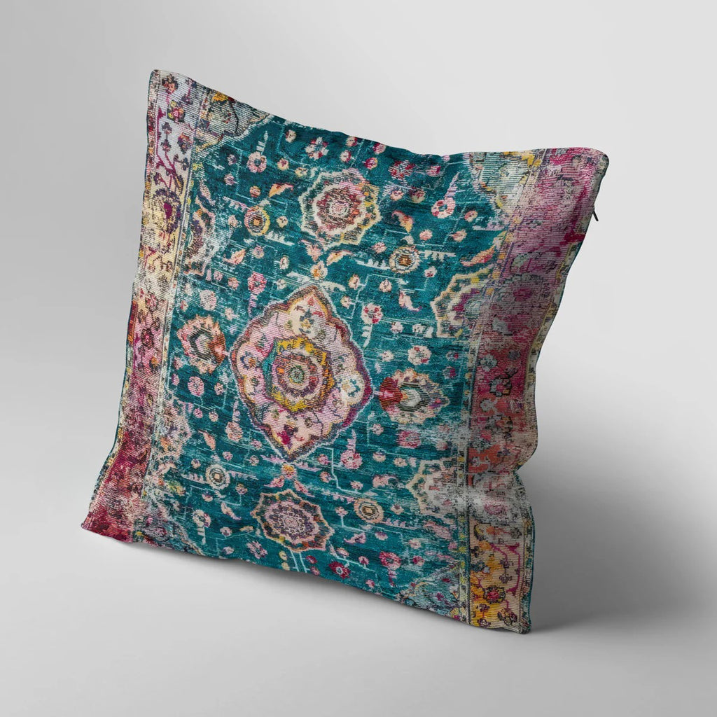 Teal & Pink Cushion Cover