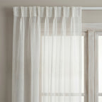Evelyn Cream Textured Stripe Voile Curtains