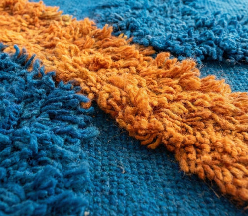 Blue Wool Kilim Rug