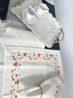 Rush Luxury Embroidered Table Linen Collection – 100% Egyptian Cotton & Linen