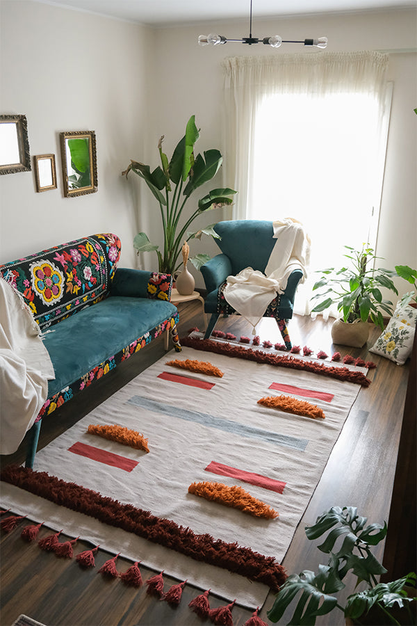 Holi Red Kilim Rug