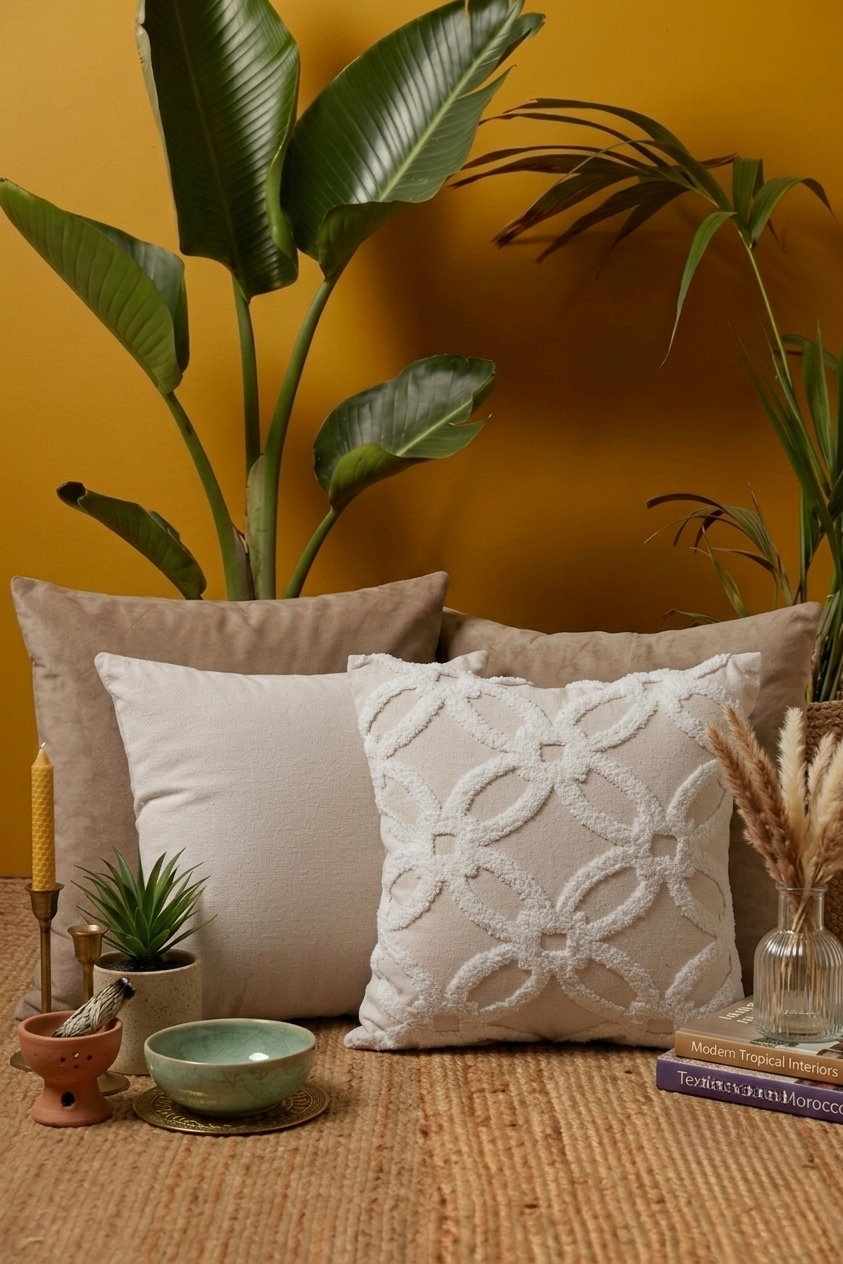 White XO Cushion Cover