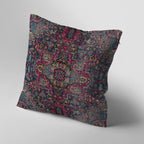 Sophia Jewel Ruby Red & Grey Distressed Cushion Cover