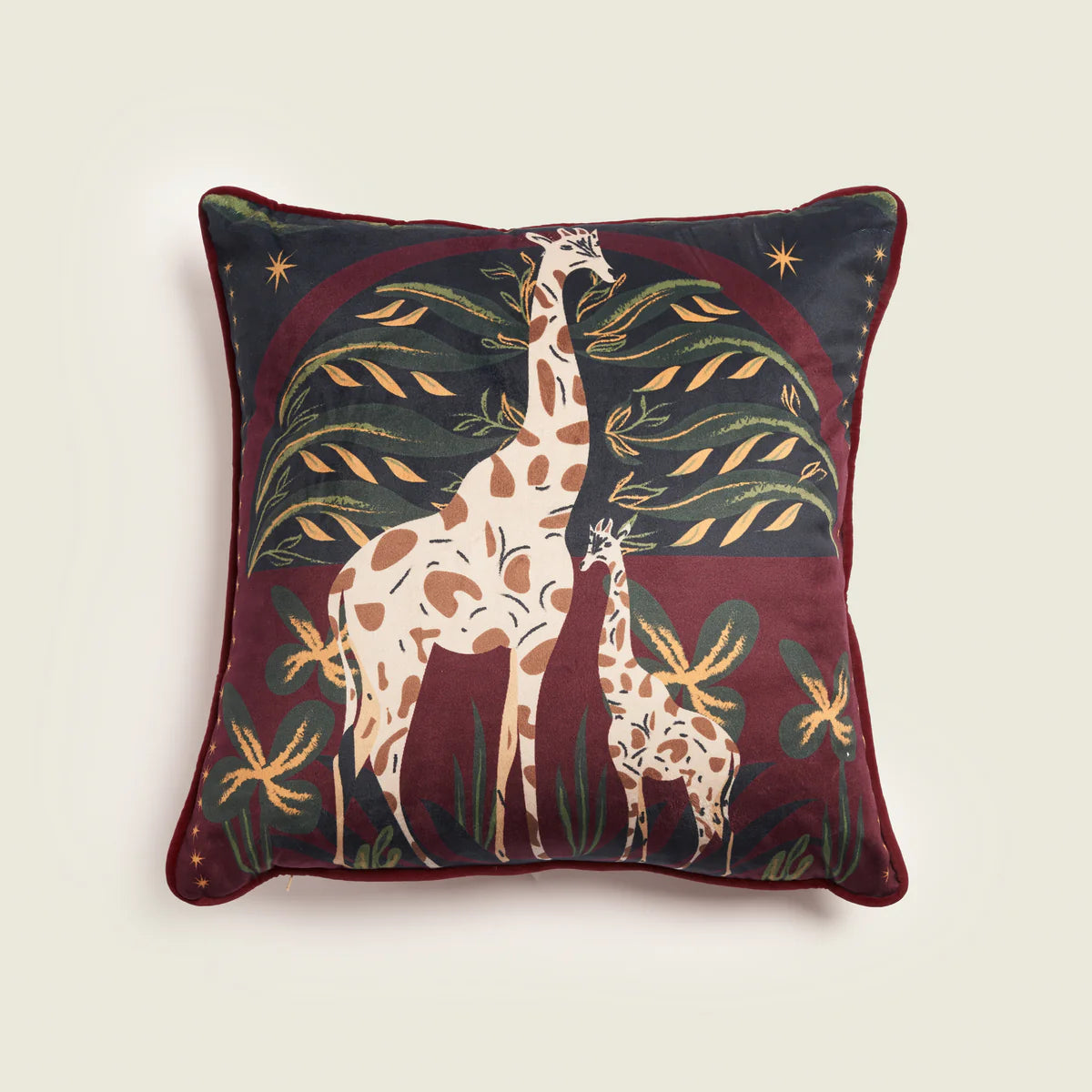 Luxury Velvet Giraffe Cushion