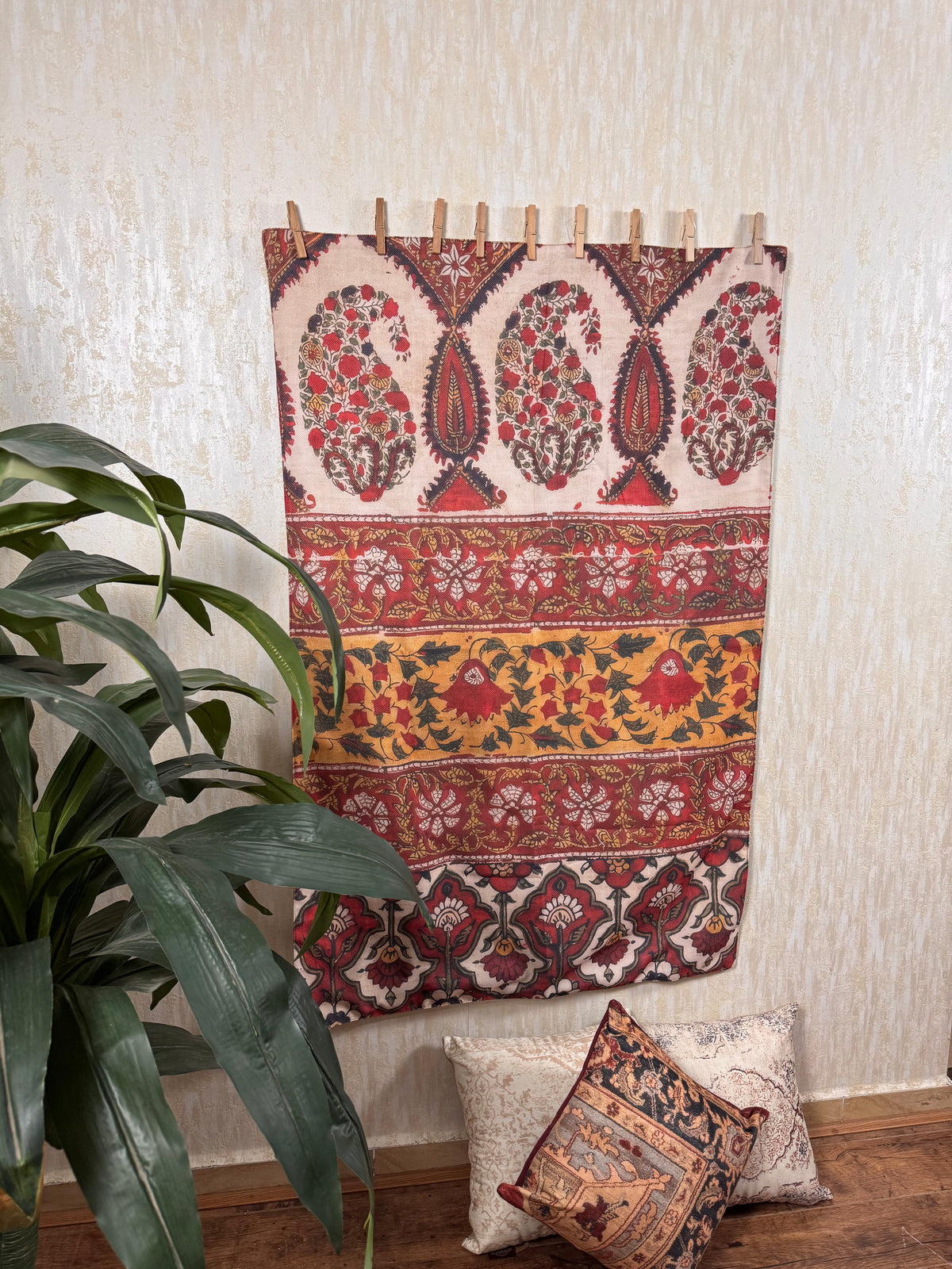 Red Kilim Style Wall Tapestry