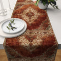 Vintage Turkish Style Brown Table Runner